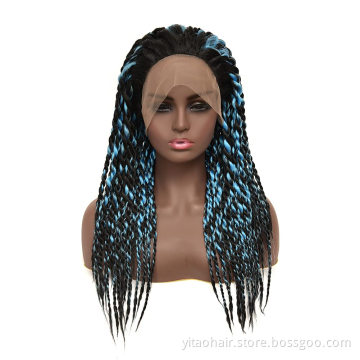 Braid Wigs IN STOCKS Lace Front Synthetic Hair Wigs Long Box Braided Lace Wigs for Black Women